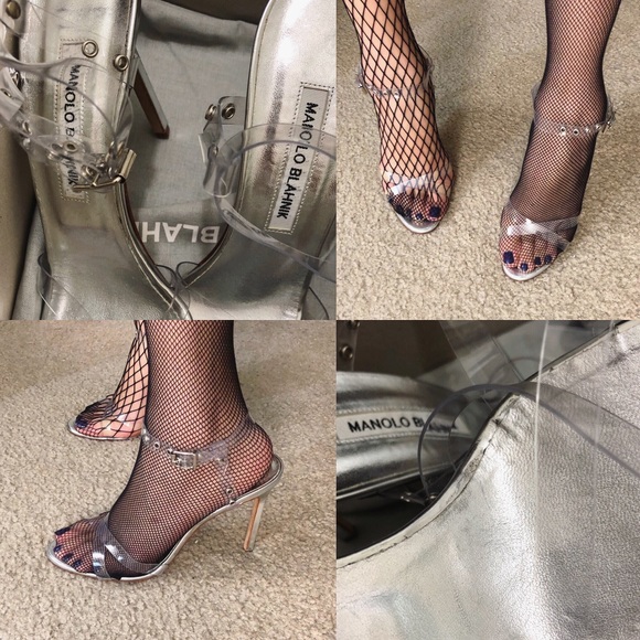 clear manolo heels